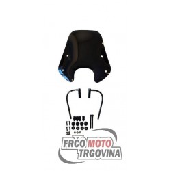 Vetrobran - nizek črni - Piaggio Zip ( z vso montažo)