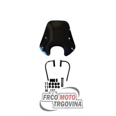 Windshield - low black - Piaggio Zip (with all assembly)