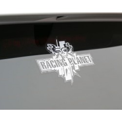 Nalepka Racing Planet bela :13x10,5cm