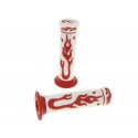 Grip set Flame White  - Red