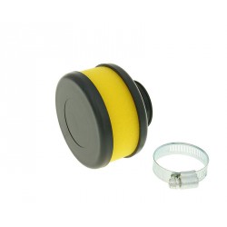 Air filter Flat Foam yellow 28-35mm straight carb connection (adapter)