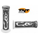 Rubber handles Black with White flames TNT