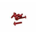 Fairing screws hex socket hed - alu red M5x20   (6 pcs)