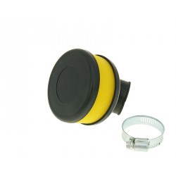 Air filter Flat Foam yellow 28-35mm bent carb connection (adapter)