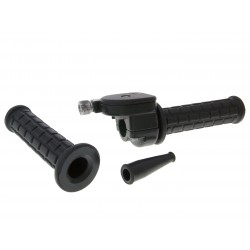 Throttle tube with rubber grip Black Type II