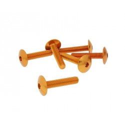 Fairing screws hex socket hed - alu. orange M6x30   (6 pcs)