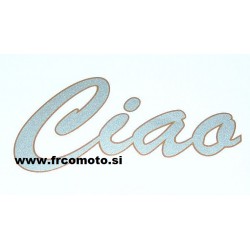 Sticker Ciao Grey/Orange 110X50MM