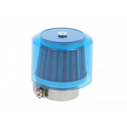 Air filter, Air-System metal gauze filter 38mm straight version blue shield