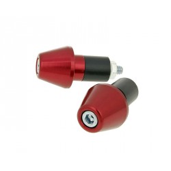 Handlebar vibration dampers / bar ends short 17.5mm - red