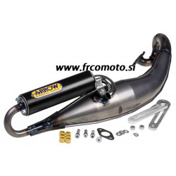 Izpuh Arrow Street Aluminium Black (E-pass) - Minarelli Horiz - Yamaha Aerox , Nitro ,Jog ,Aprilia SR ,F12,F15