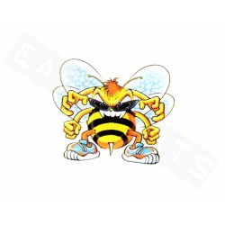Sticker Angry Bee (10x8 Cm)