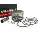 Piston set Naraku 72cc 47mm CNC milled piston skirt grooves for GY6