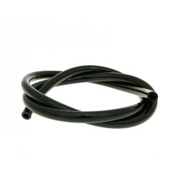 fuel hose black chloroprene rubber 1m - 6mm inner, 10mm outer diameter
