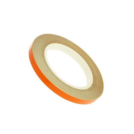 reflective wheel / rim stripe 5mm in width - orange - 600cm in length
