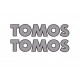 Sticker  Tomos Silver / Black - 150 x 31mm