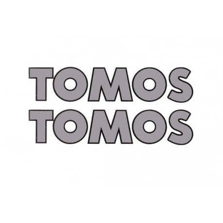 Sticker  Tomos Silver / Black - 150 x 31mm