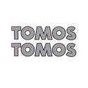 Sticker  Tomos Silver - Black  150 x 31mm