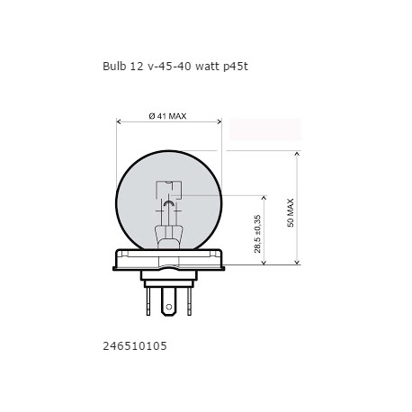 Bulb  12V -45-40W p45t - white